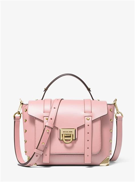 michael kors medium belted satchel|Michael Kors manhattan medium contrast.